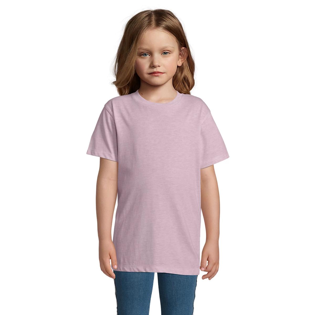 Camiseta Básica de Manga Corta SOL'S Regent Fit Kids para Niño y Niña – Camiseta Premium de Algodón, Cuello Redondo, Ajuste Moderno y Confortable para Uso Diario