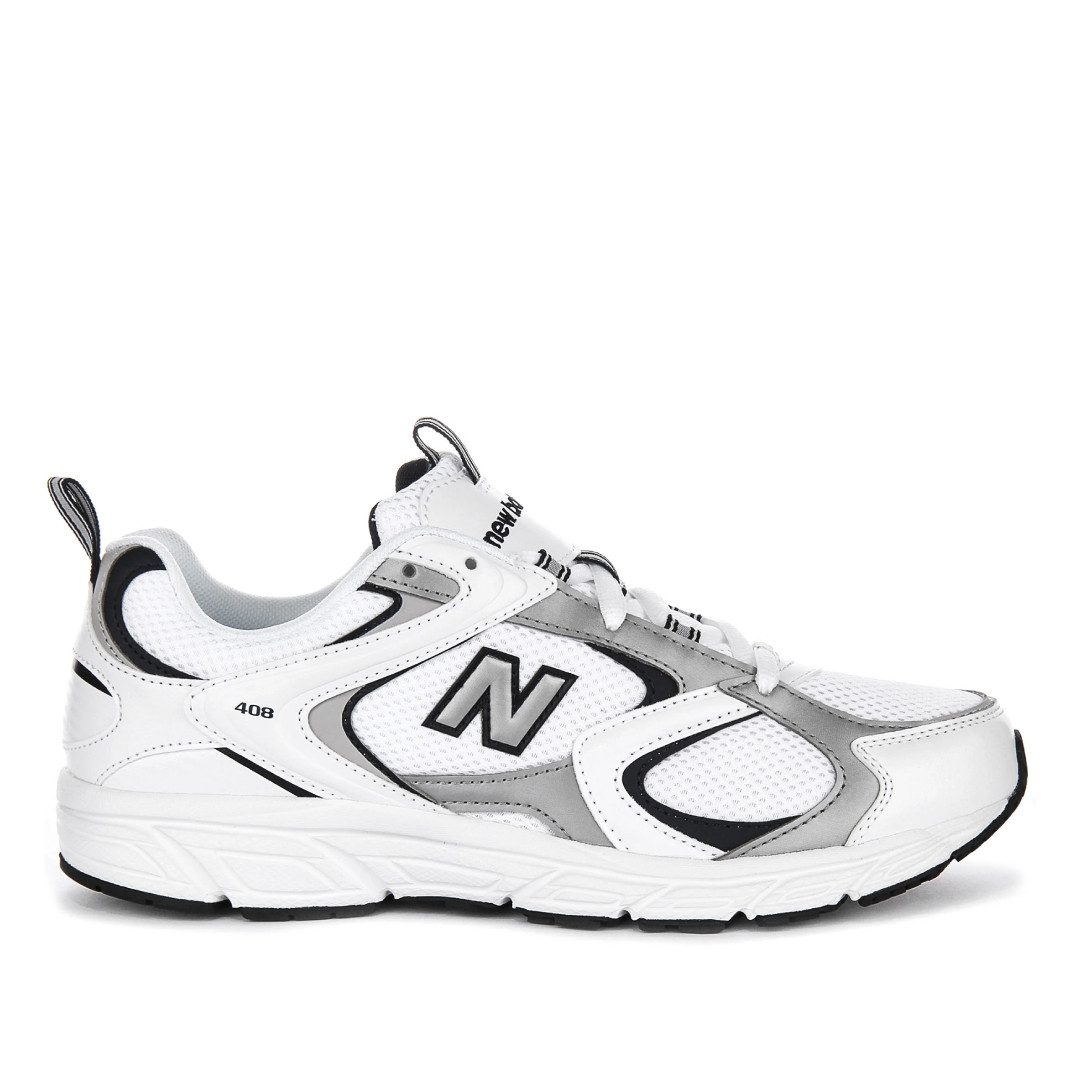 Zapatillas deportivas New Balance 408 white con black y silver para hombre