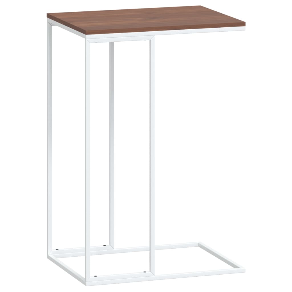 vidaXL Mesa auxiliar de madera contrachapada blanco 40x30x59 cm