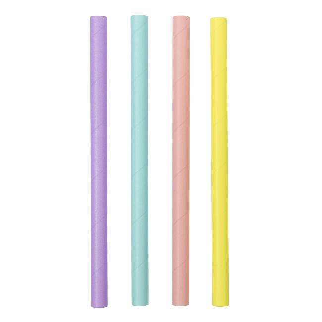 MONOUSO | Pajita de Papel Recta Colores Ø1,2cm 20cm (3.000 Uds)