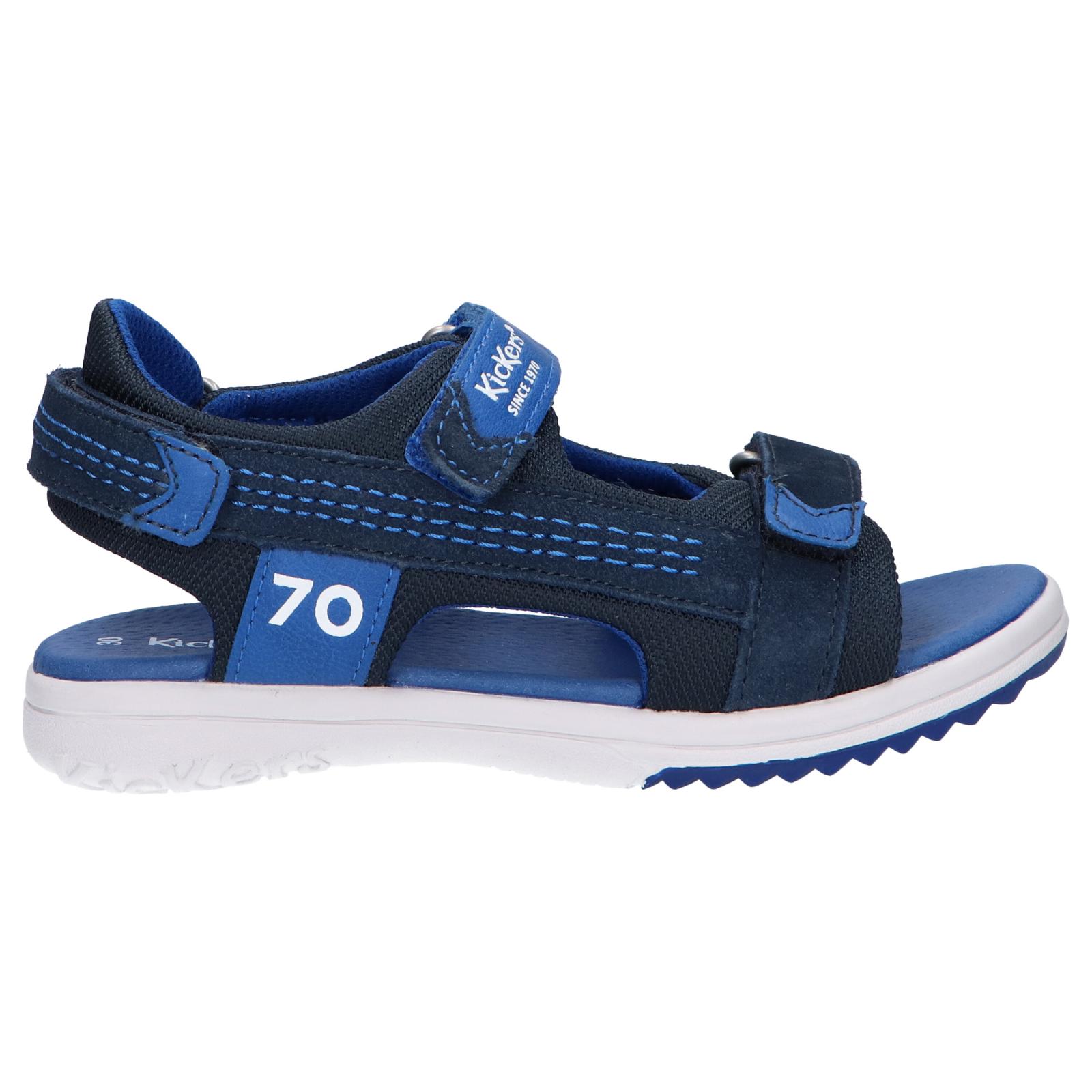 Kickers boy's sandals 694880 -30 plane 103 marine bleu