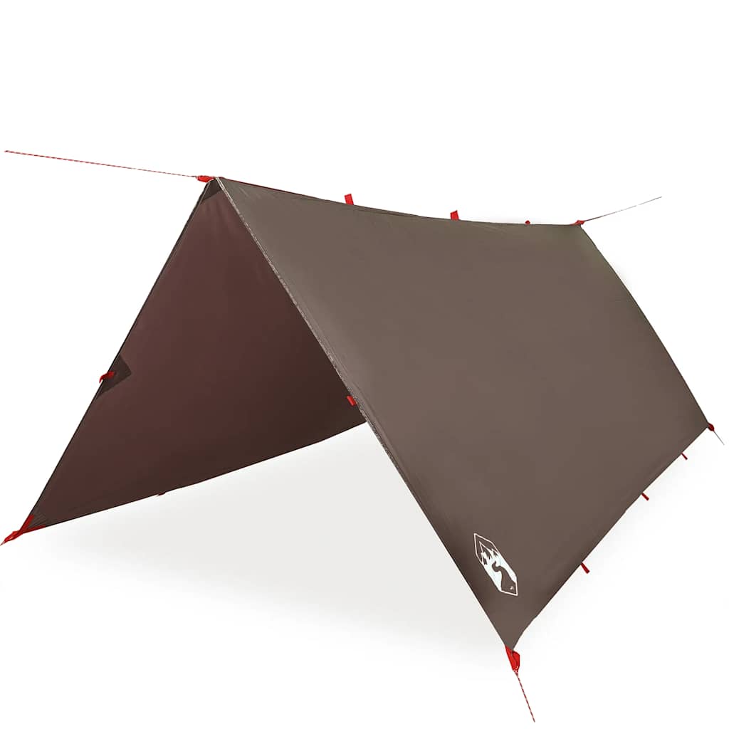 vidaXL Lona de camping impermeable marrón 406x306 cm