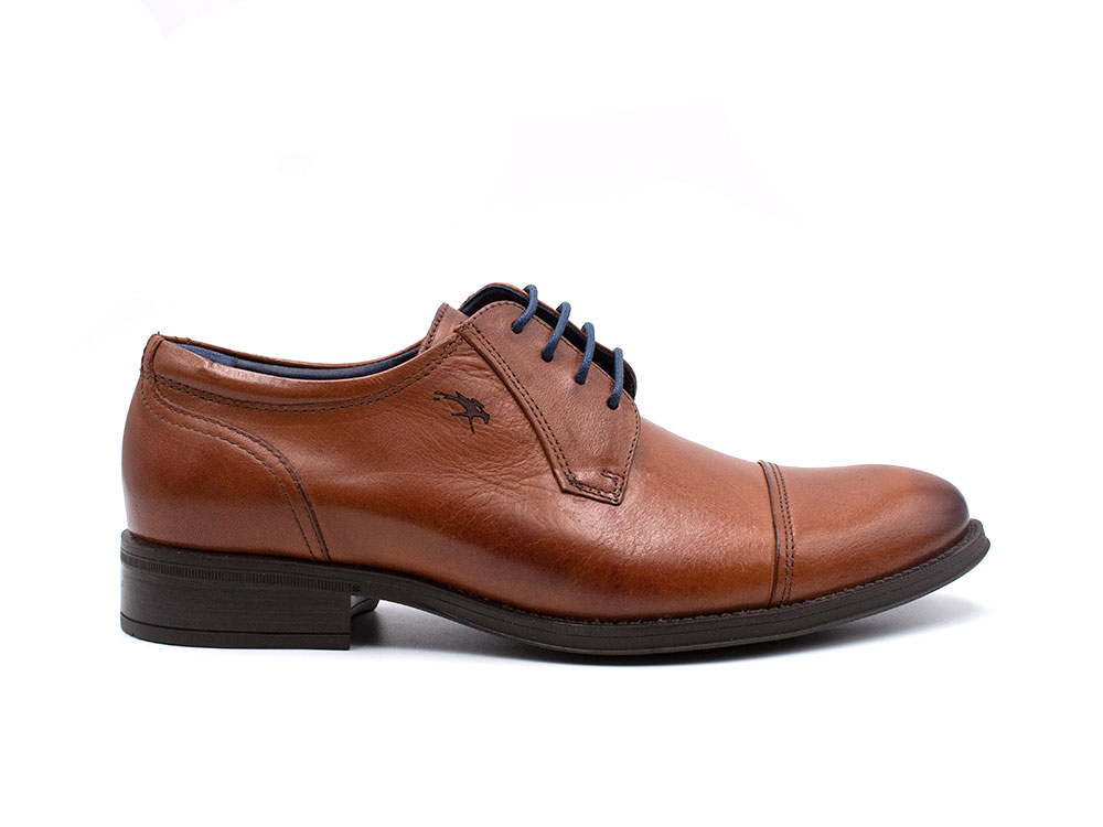 Fluchos 8412 Zapato de piel con cierre de cordones y suela de goma. tacón, para caballero