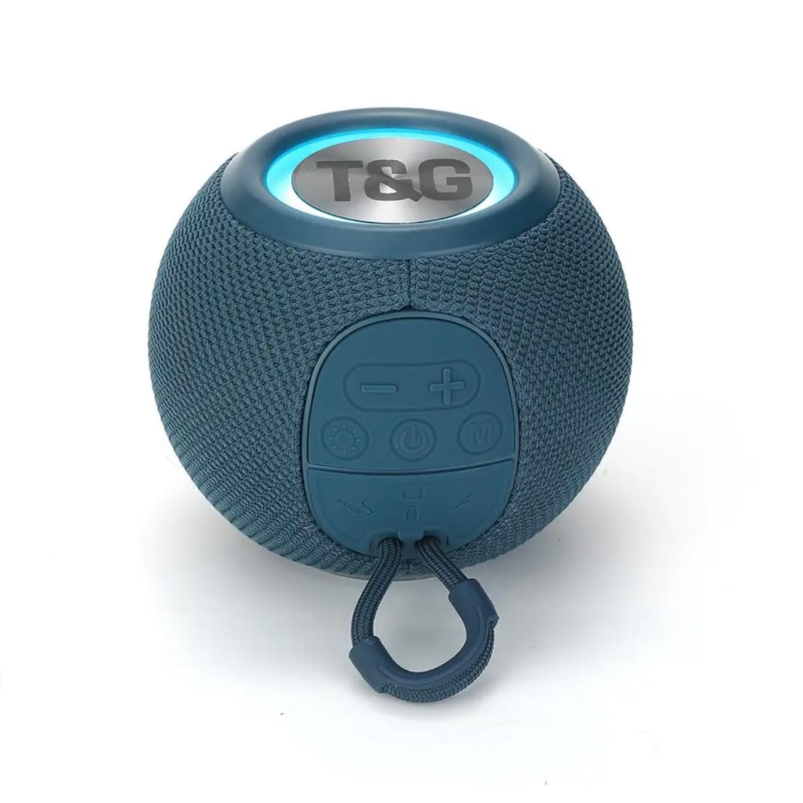 Altavoz portátil TG337 con Bluetooth, minialtavoz inalámbrico con graves, Boombox, LED, IPX7, reproductor de música para exteriores, compatible con BT, AUX, FM, TF