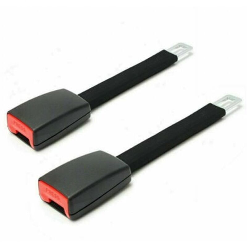 CA Extensor de hebilla con clip de bloqueo para cinturón de seguridad de coche Ulisem, 2 unidades, 25 cm, color negro