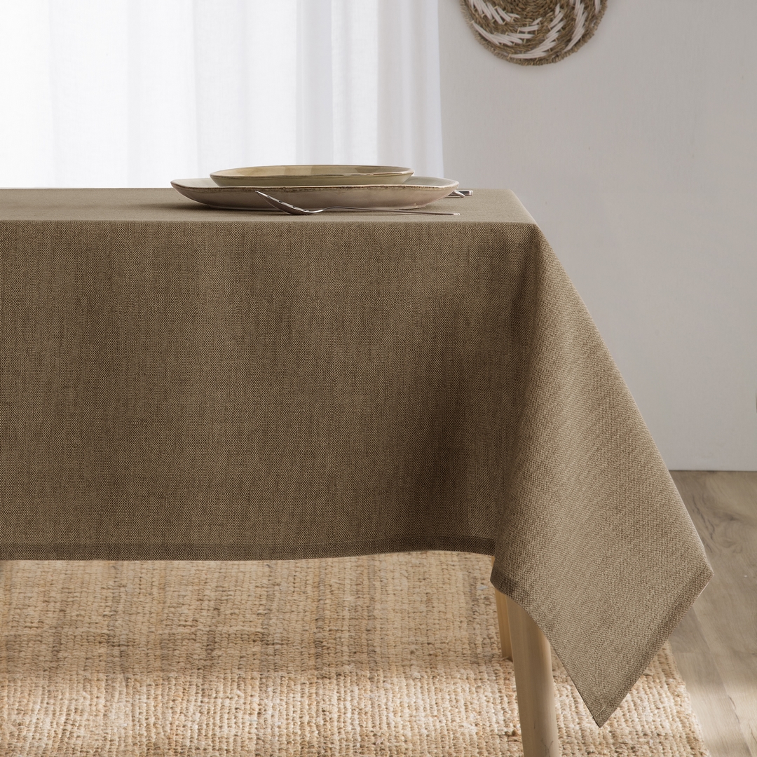 BOHEME - Mantel Antimanchas Resinado Liso Algodón Combinado Elba