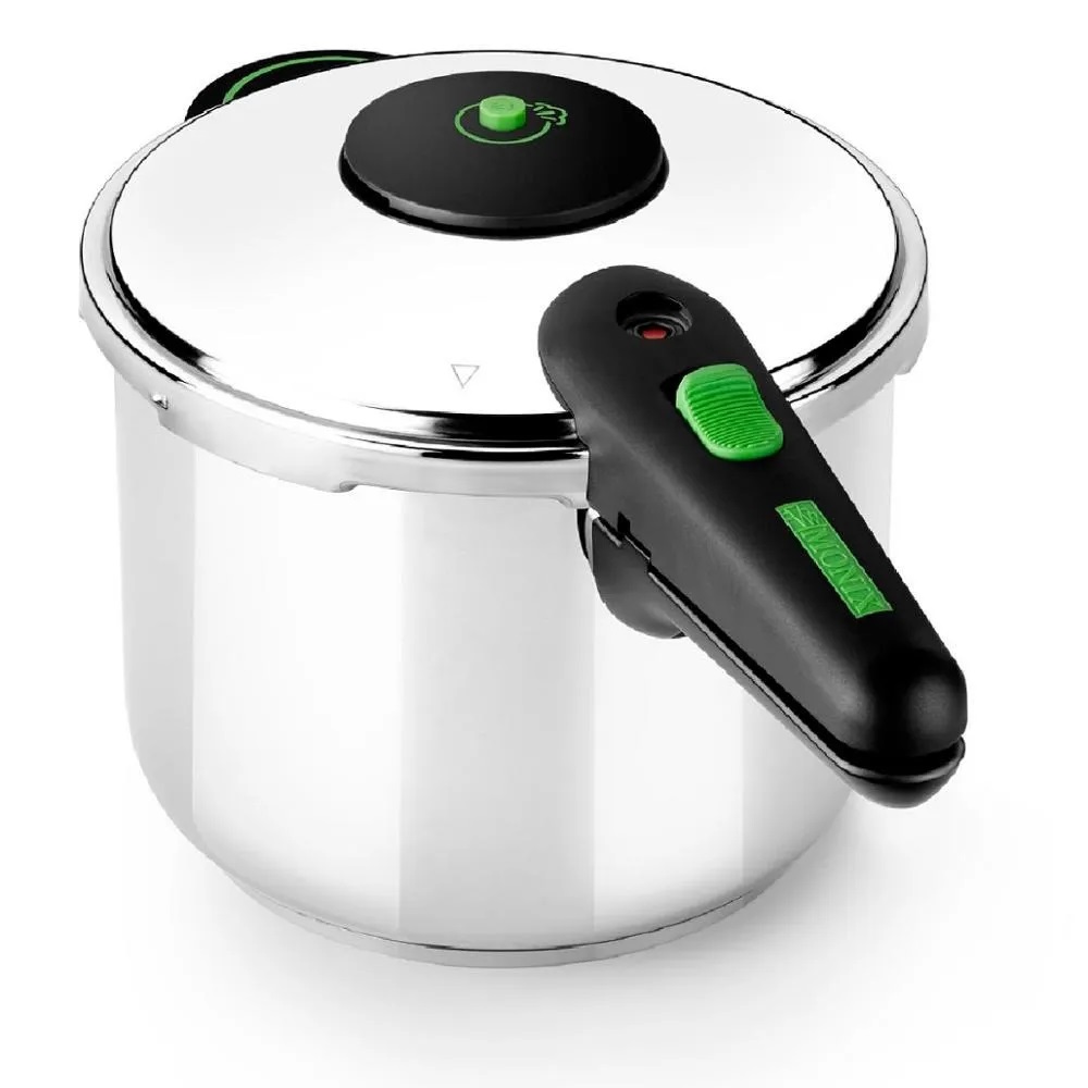 Monix Presto – Olla a Presión de Acero Inoxidable, De 4 a 7 Litros, Cocina Gas, Vitrocerámica e Inducción