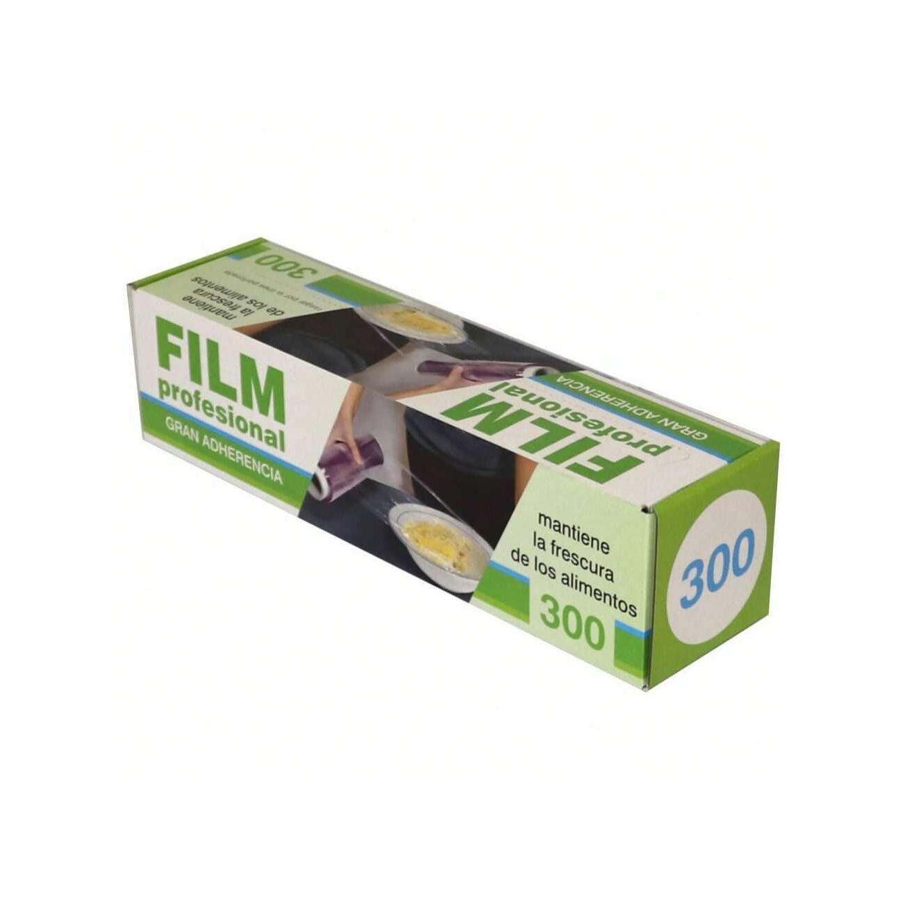Film transparente de gran adherencia para conservar alimentos｜300 metros de uso prolongado｜Mantiene la frescura de frutas, verduras, carnes y platos preparados｜Ideal para cocina doméstica, restaurantes, catering y refrigeración