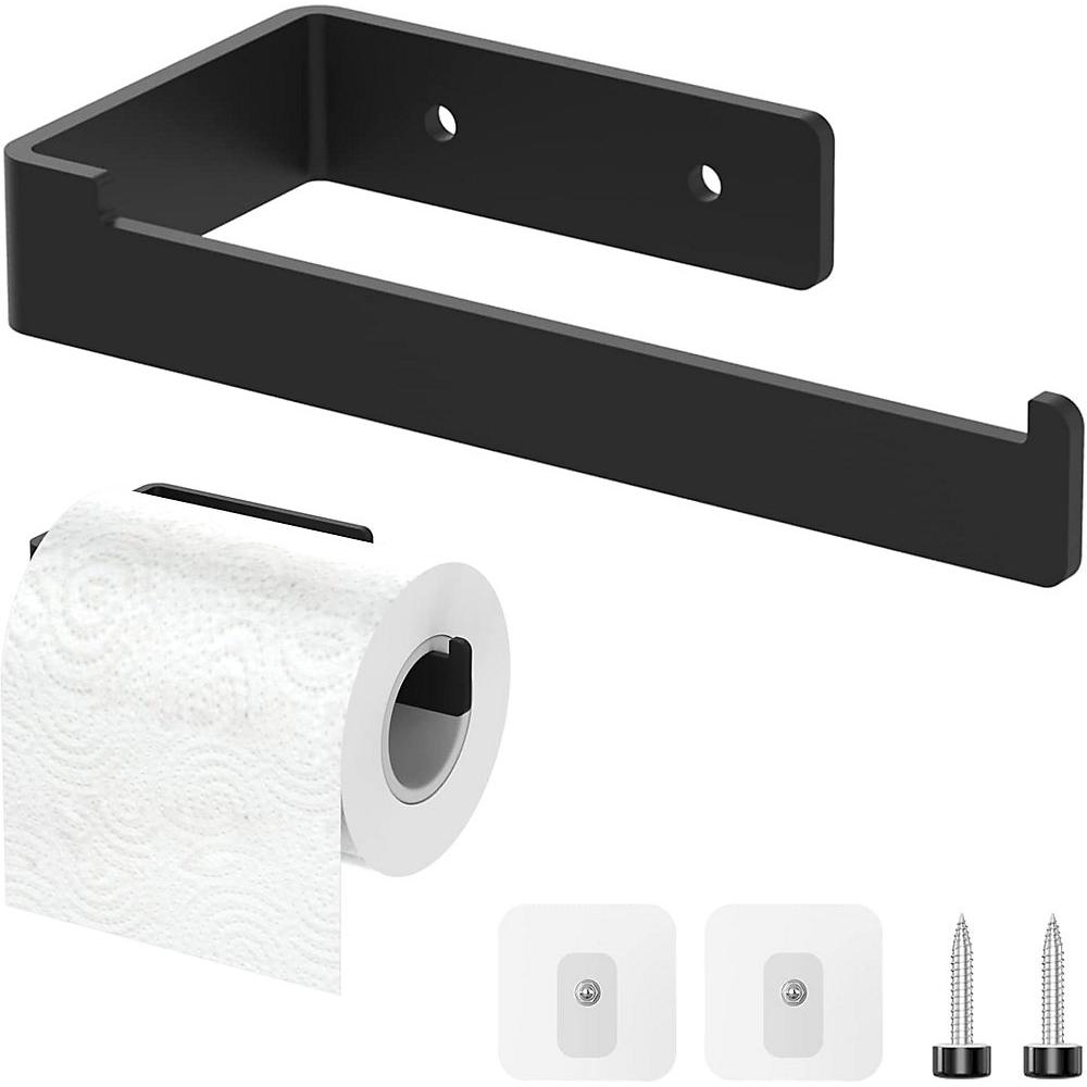 CA Portarrollos de papel higiénico (1 unidad, acero inoxidable, para pared o autoadhesivo)