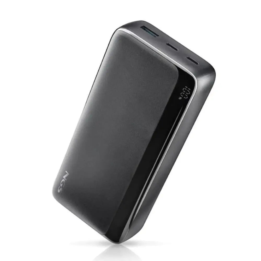 NGS - Batería externa Quiz 20 de 20000 mAh con carga rápida de 22,5 W, pantalla LED integrada y compatibilidad PD/QC/SCP para smartphones y tablets