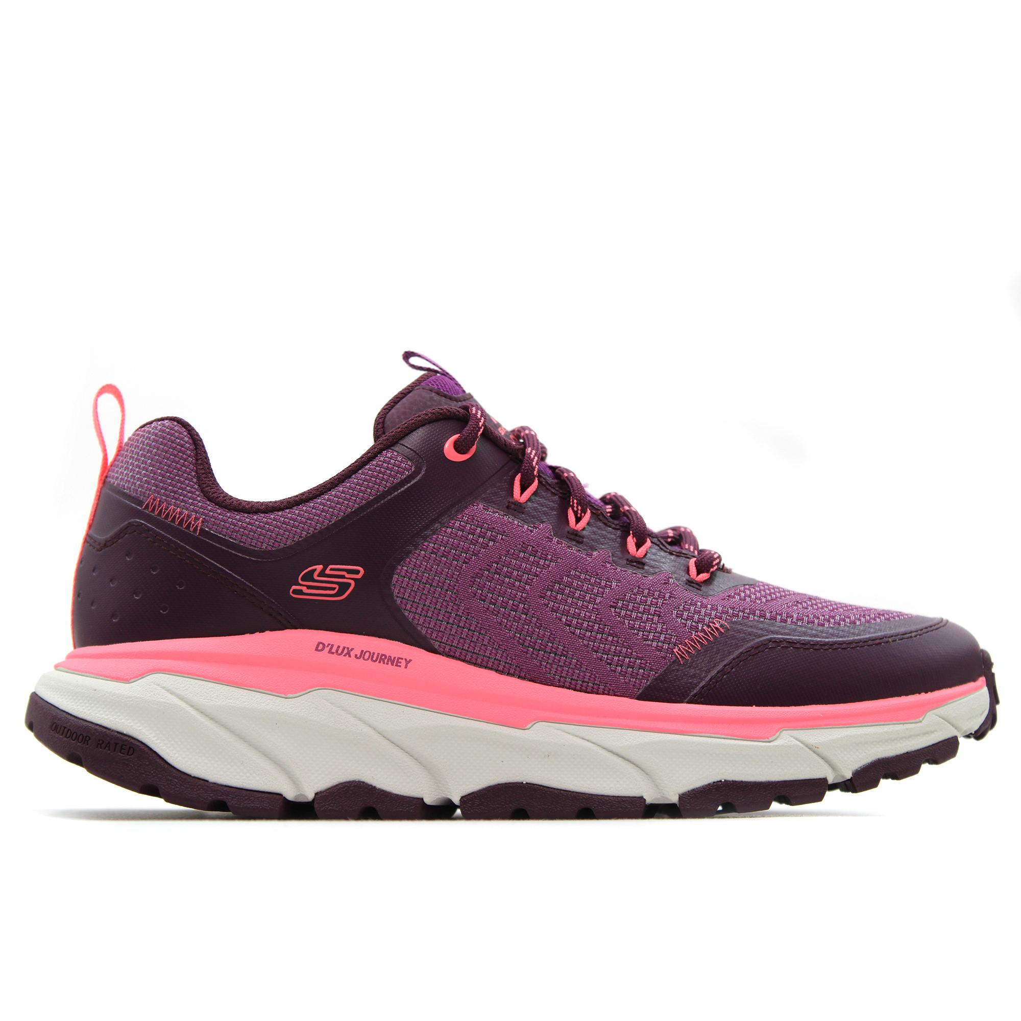 Skechers 180167 Zapatillas deportivas de cordones,suela goma,de tela,sencilla,suela blanca ancha, para señora