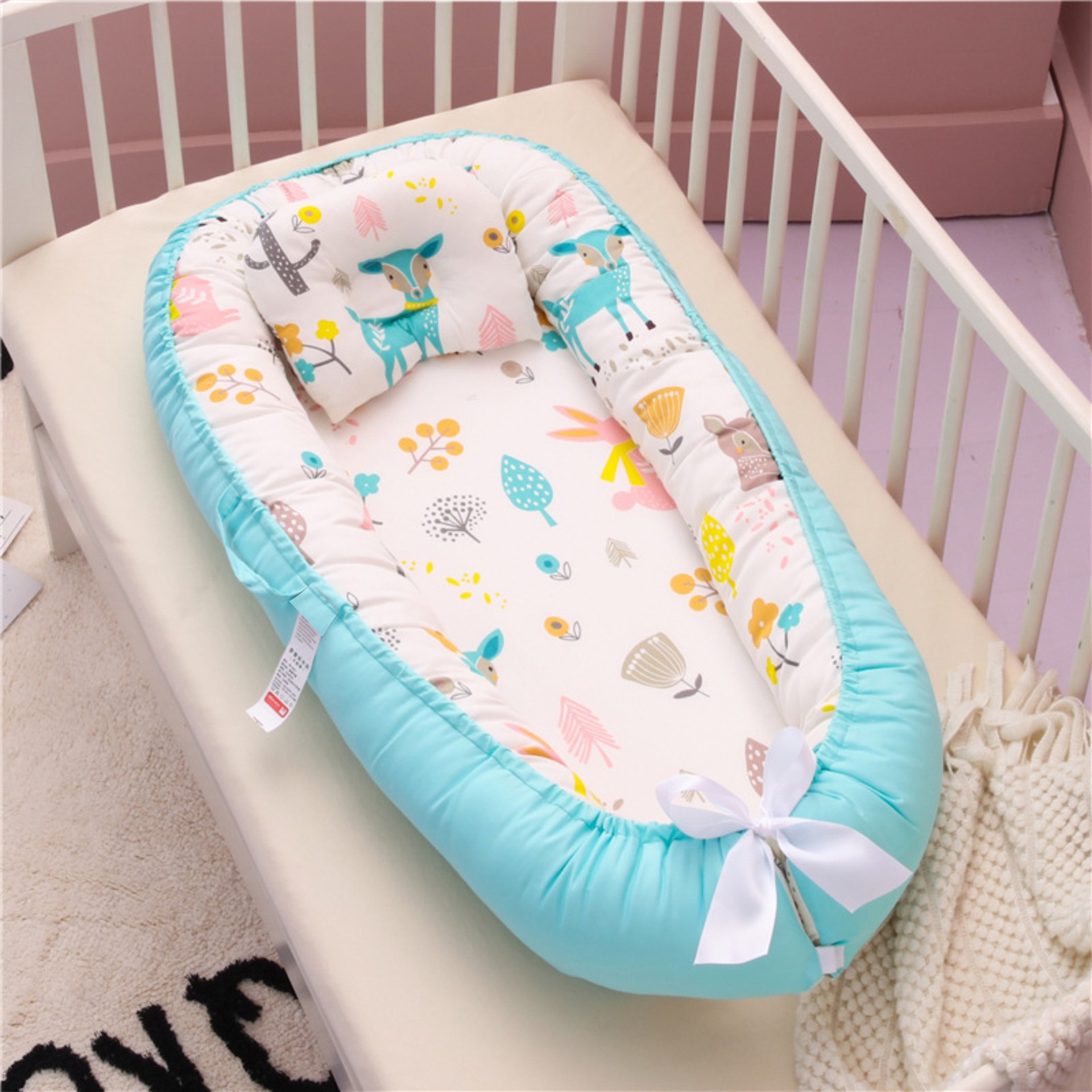 CA Cuna extraíble, cuna biónica para recién nacidos, lavable a máquina, cuna biónica para útero, suministros para madres e hijos.