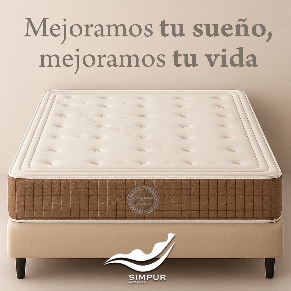 SIMPUR Colchón Casual Bliss viscoelástico, 11 zonas de descanso e independencia de lechos
