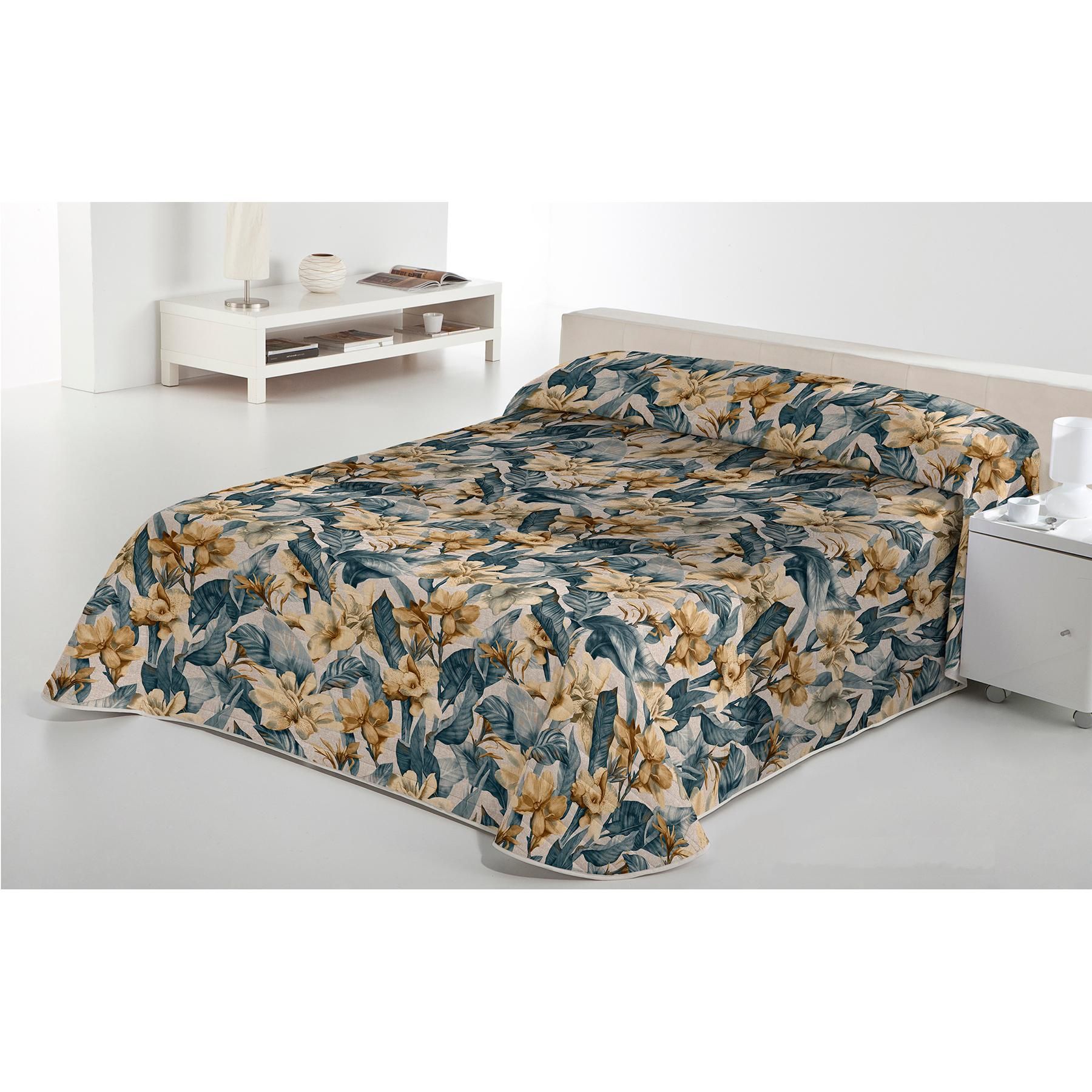 SABANALIA - Colcha estampada Maui (Disponible en varios tamaños) | Colcha ideal para primavera y verano | Producto ligero y decorativo