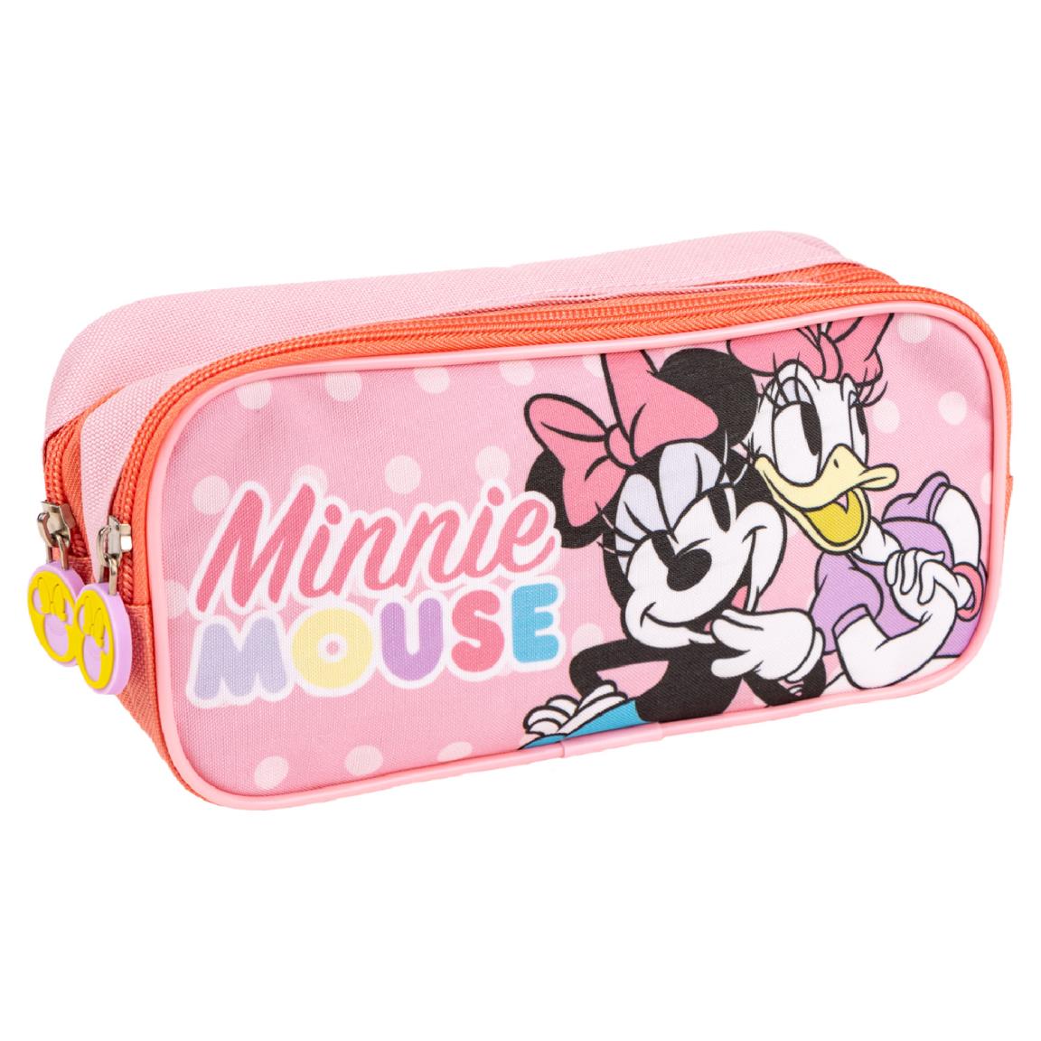 Disney Minnie Mouse Cerdá Estuche Portatodo Doble Naranja