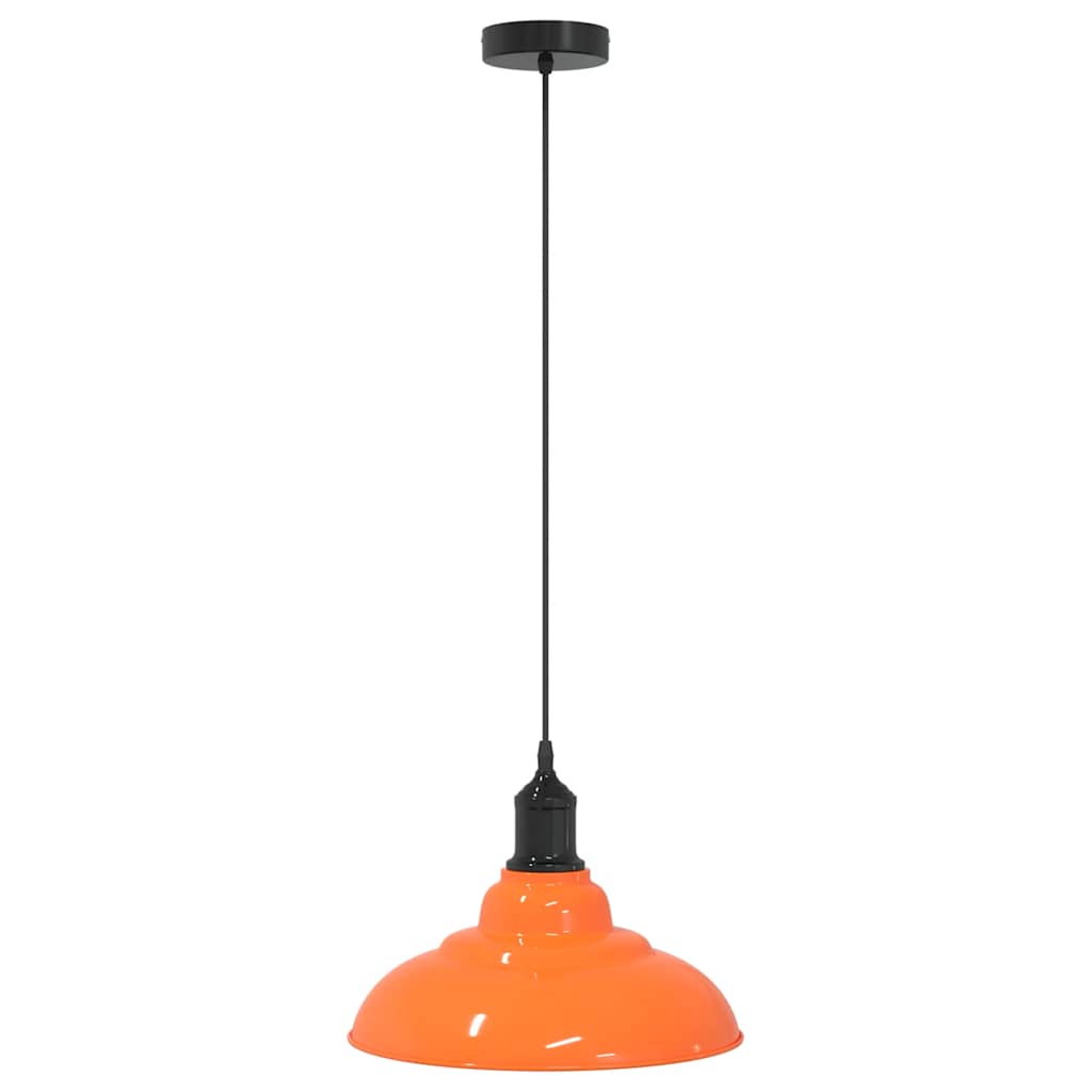 vidaXL Lámpara colgante regulable altura E27 naranja brillante Ø 31cm