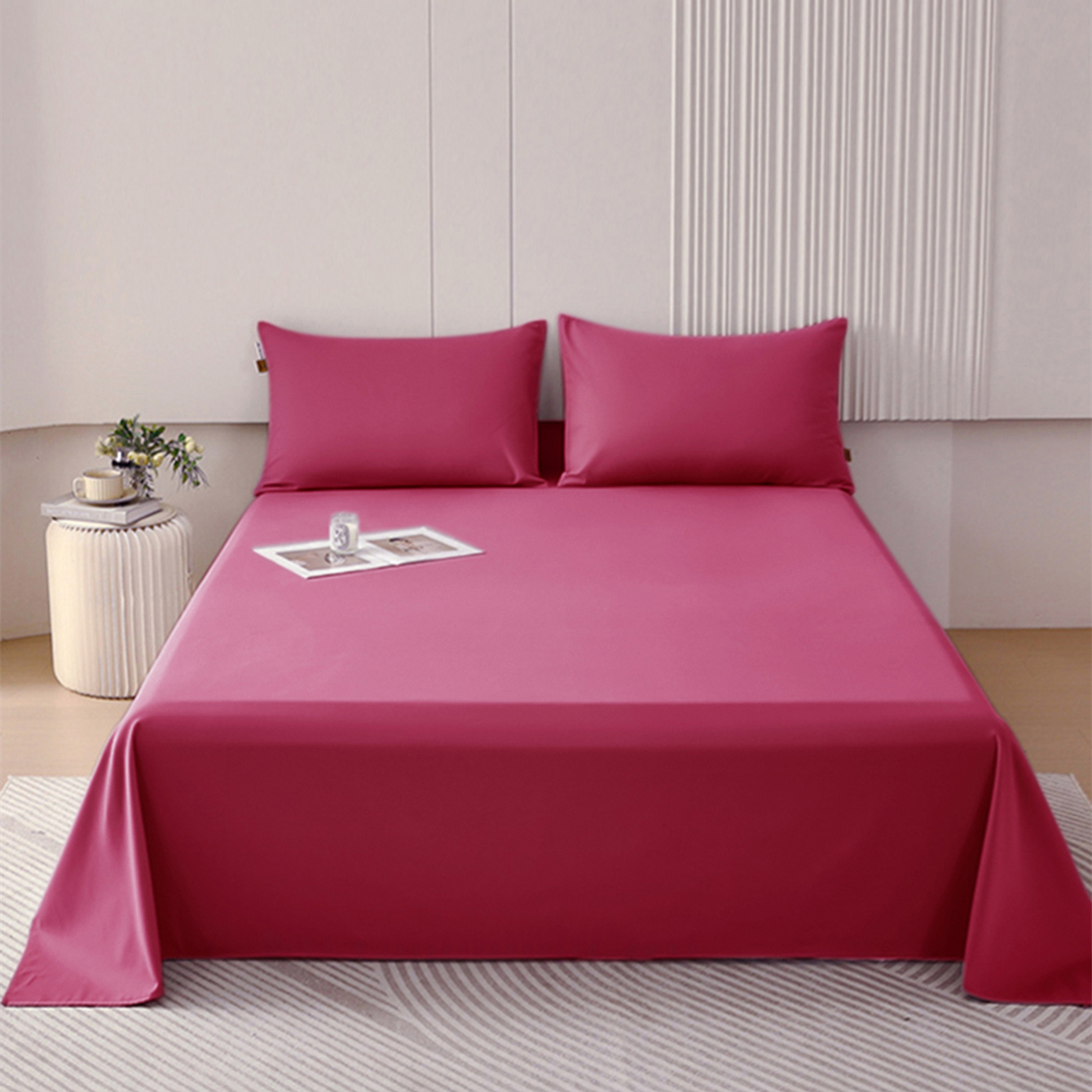 Sábanas premium verano , ropa de cama de 3 piezas, juego de cama de varios tamaños y colores (90/105/135/150/180/200) suave , liso, sin estampados, y sencilla,Sábana Antimanchas para Niños, no se descolora ni pierde brillo. Sábana matrimonial ,Secado Rápi