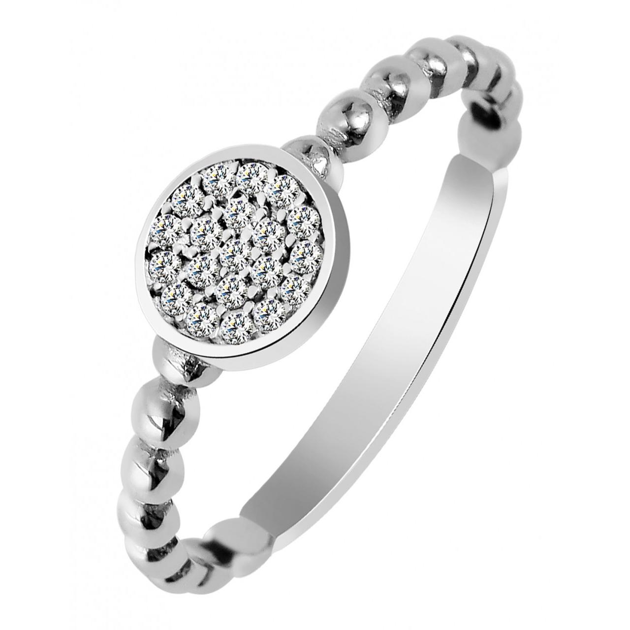 Anillo em Prata de Lei 925 Eivor com Zircónias Banhado a Ródio - Tam.60