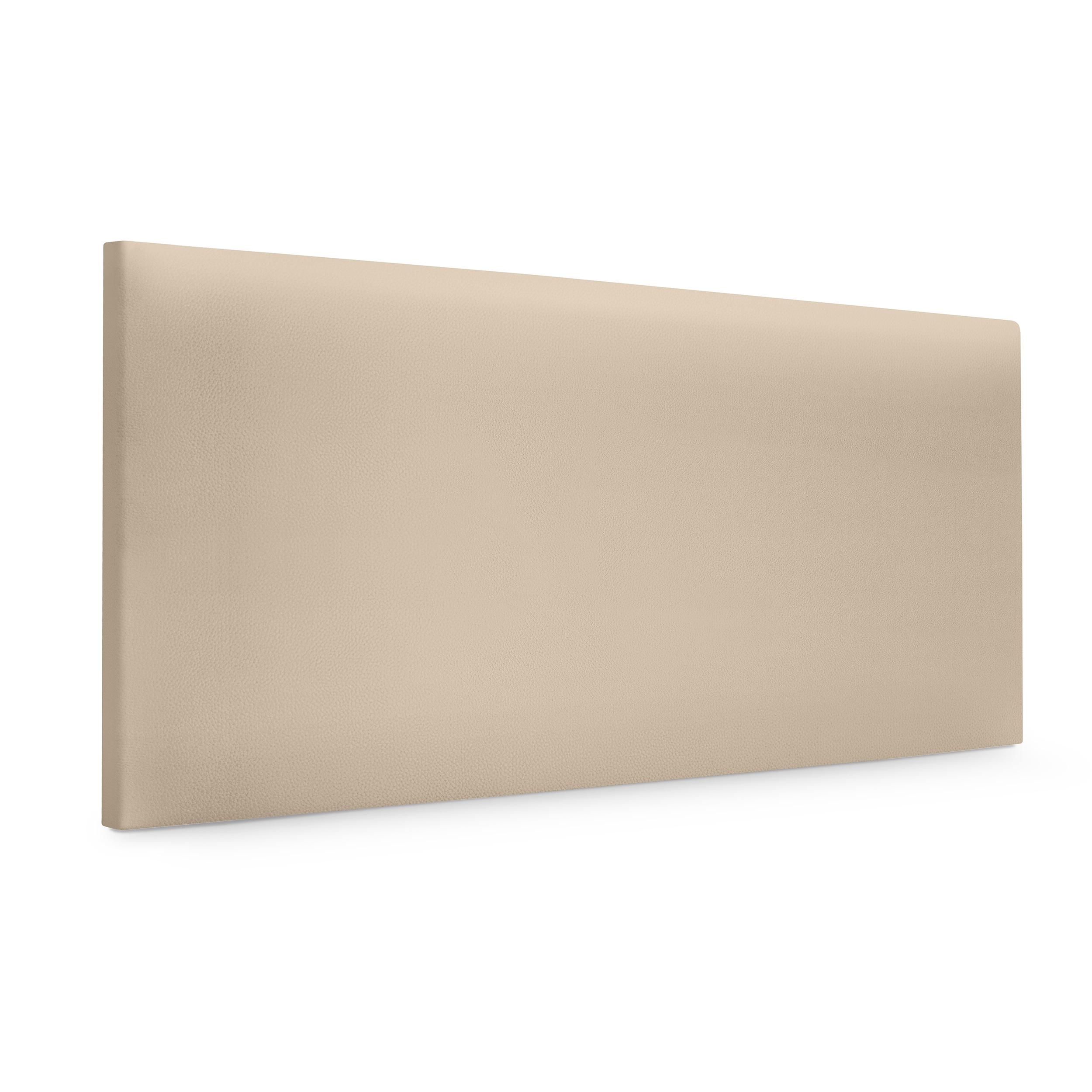 DHOME Cabecero de Polipiel o Tela AQUALINE Liso Cabeceros Cabezal Tapizado Cama Lujo (Beige Polipiel)
