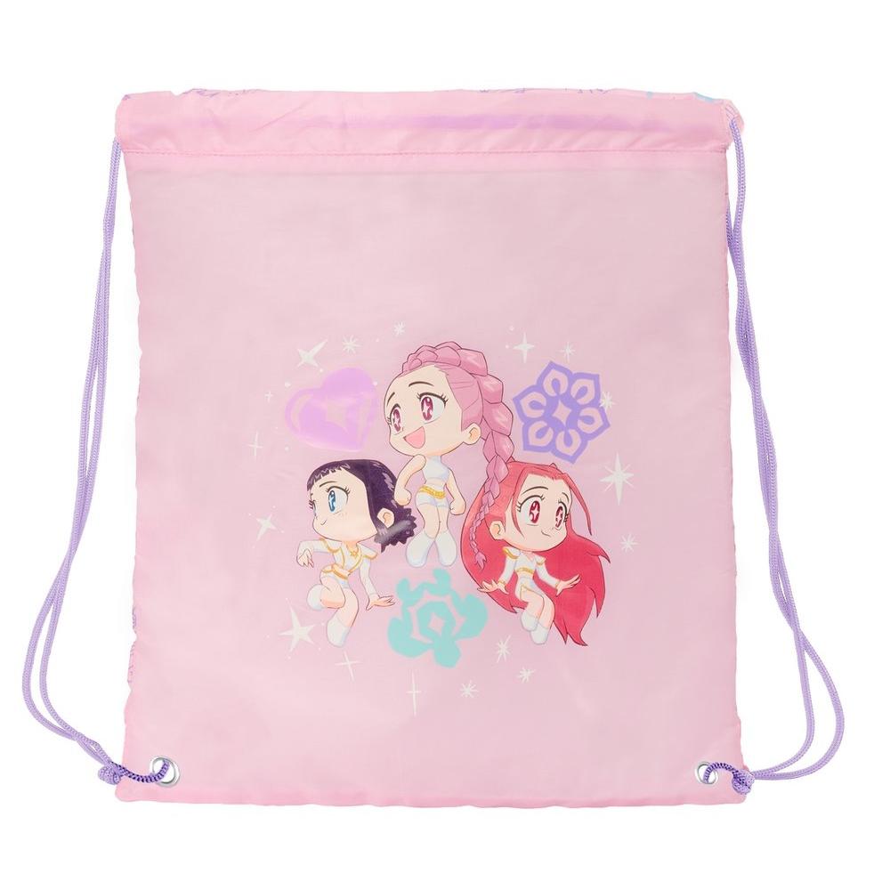 SAFTA  SACO PLANO CUERDAS 40X35CM K-POP DEMON HUNTERS CHIBI K-POP DEMON HUNTERS CHIBI 1x35x40 Cms.