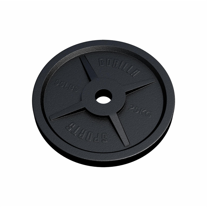 Gorilla Sports Discos de pesas olímpicos 50/51 mm de hierro fundido