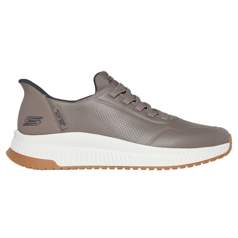 Zapatillas Marrones Skechers BOBS Sport Squad 4 - Direct Step Taupe de Cuero Vegano