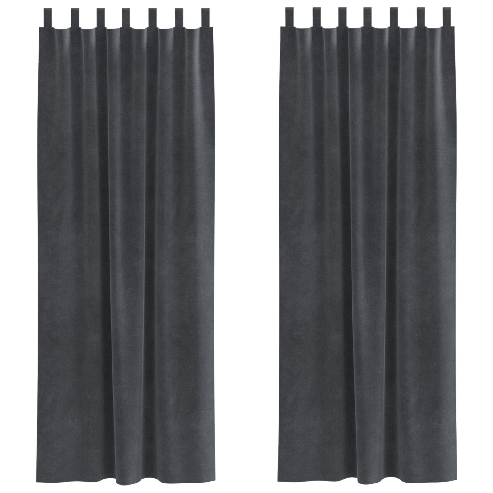 Cortinas Opacas vidaXL con lazos de suspensión 2 piezas de terciopelo gris claro