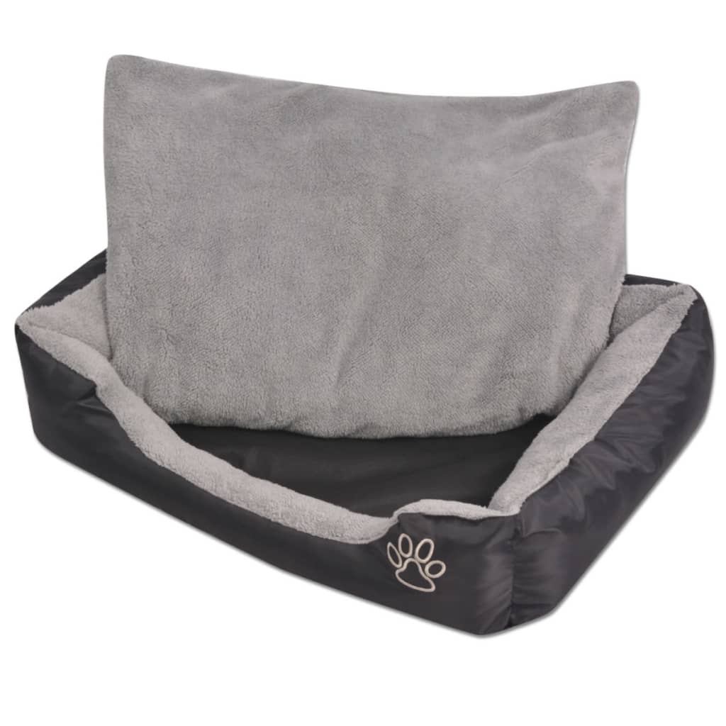 vidaXL Cama para Perro con Cojín Acolchado Talla S Ligera Lavable Mascota Color Gris,  Negro, y mas