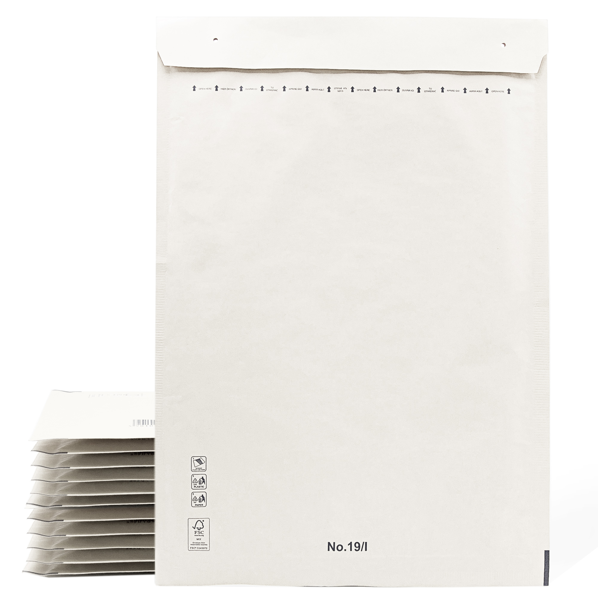 Sobres Acolchados, Sobres para Envíos, Bolsas de Papel con Interior de Burbujas, Color Blanco, Bolsas para Envíos con Cierre Adhesivo - Ofituria