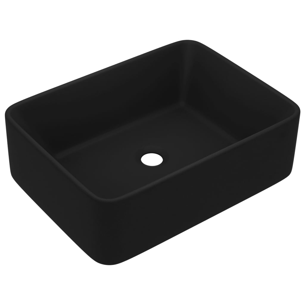 vidaXL Lavabo de Lujo Cerámica Mate Tocador Montado Encima Piedra Color matte light grey,  matte dark grey,  matte dark brown y mas