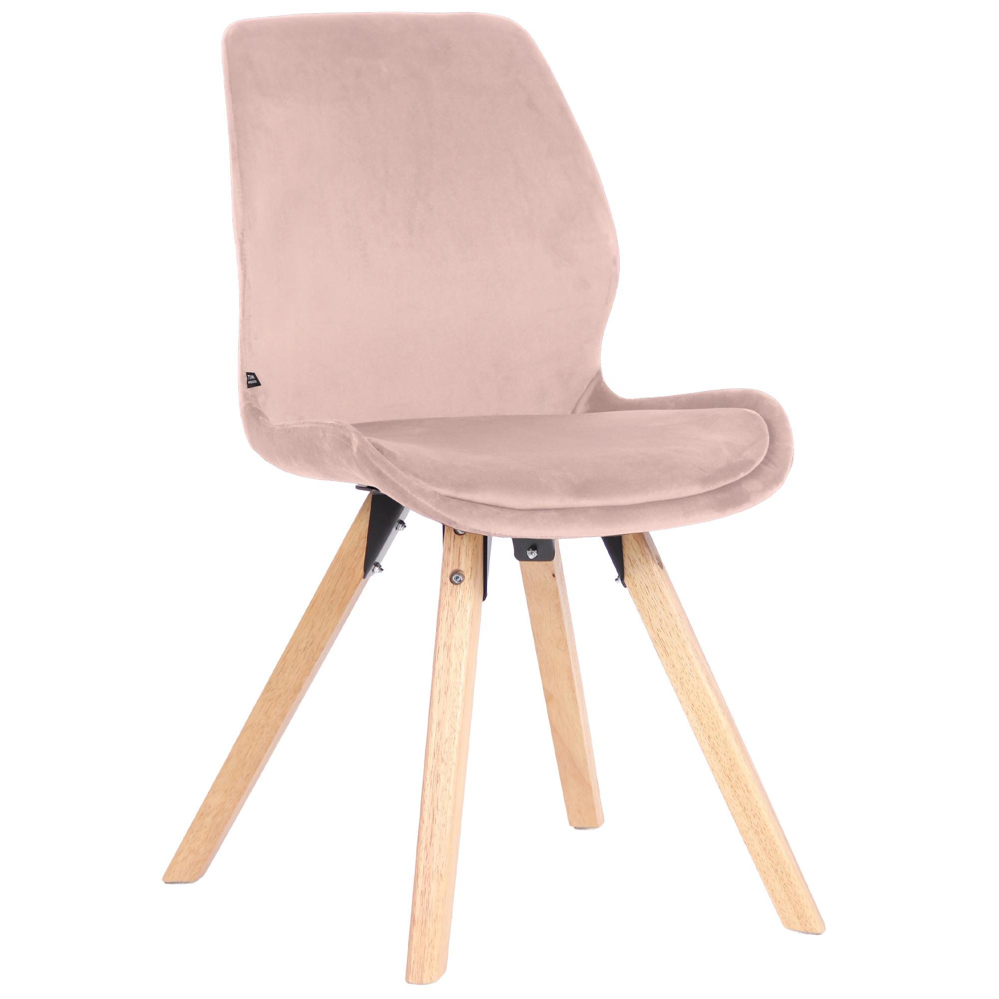 Silla de comedor Luna Rosado,Terciopelo