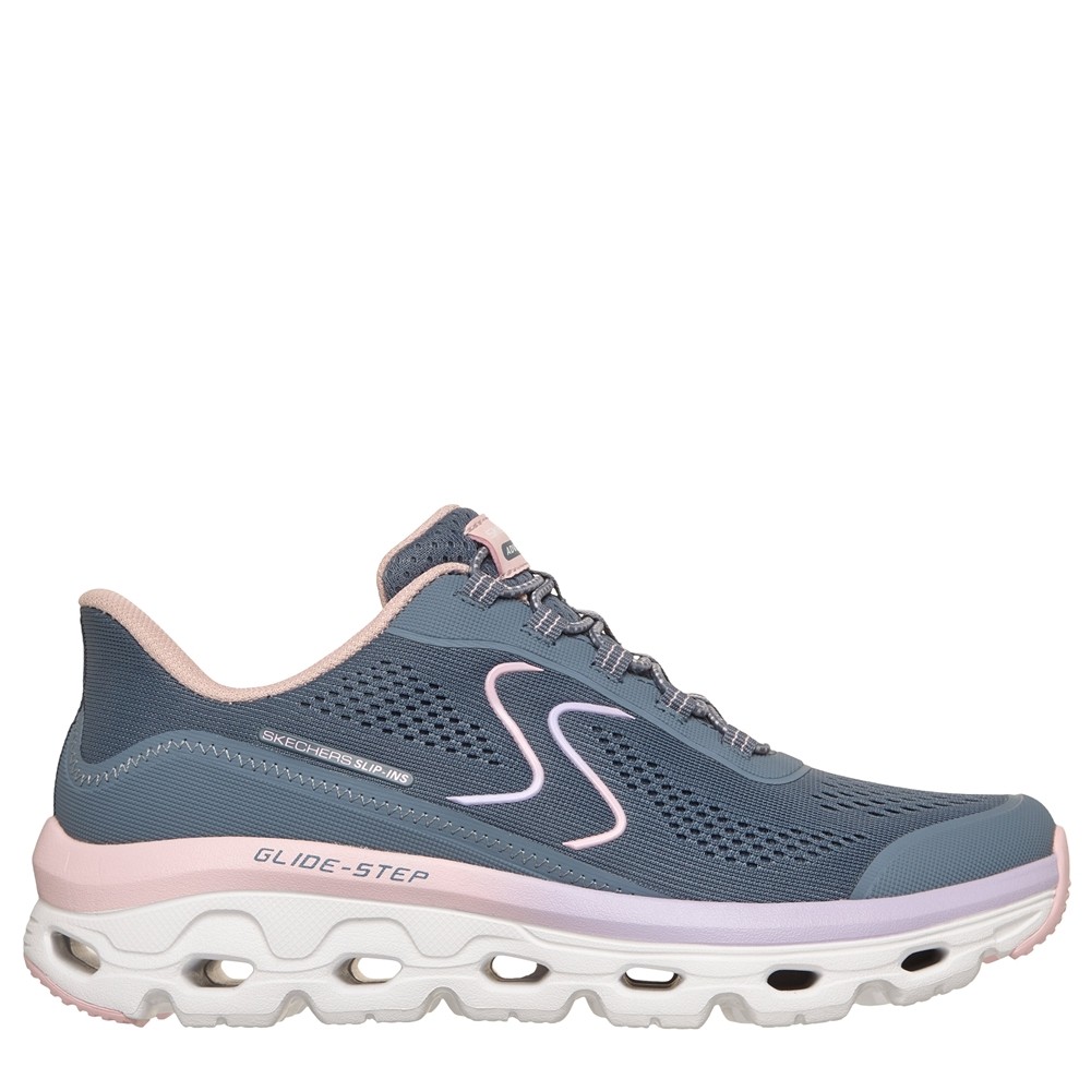 Cómoda  SLIP-INS ARCH FIT GLIDE STEO SOLE AZUL: zapatillas SKECHERS mujer con plantilla Air-Cooled, suela Glide-Step ligera y ajuste sin rozaduras. ¡Cómpralas! Altura Tacón bajo (1-3 cm) Referencia