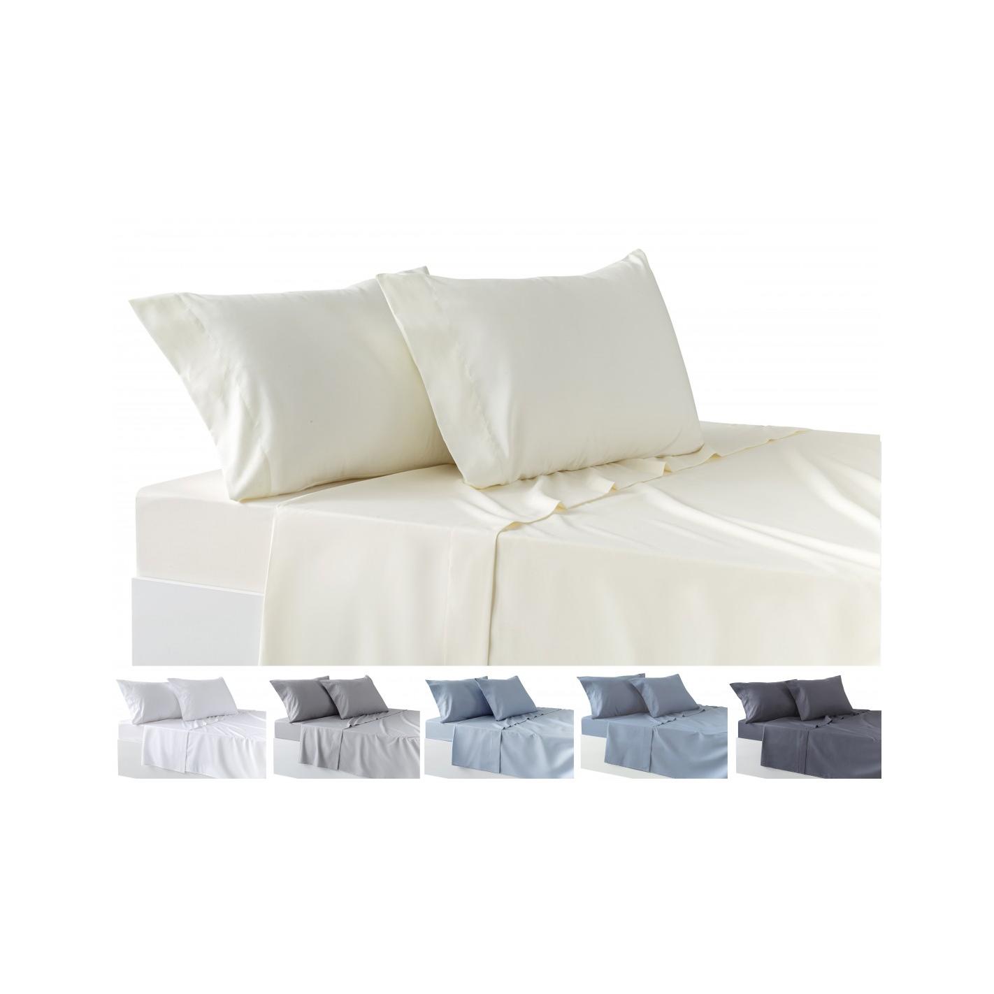 Todocama - Juego de Sábanas de 4 Piezas – Sábana Bajera Ajustable – Encimera - Dos Fundas de Almohada.