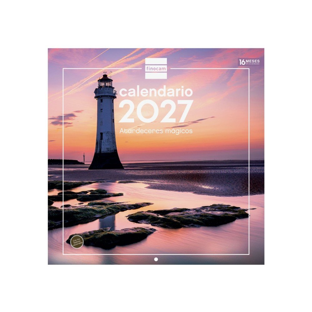 FINOCAM CALENDARIO PARED 2027 30X30 ATARDECERES MAGICOS CALENDARIO ANUAL