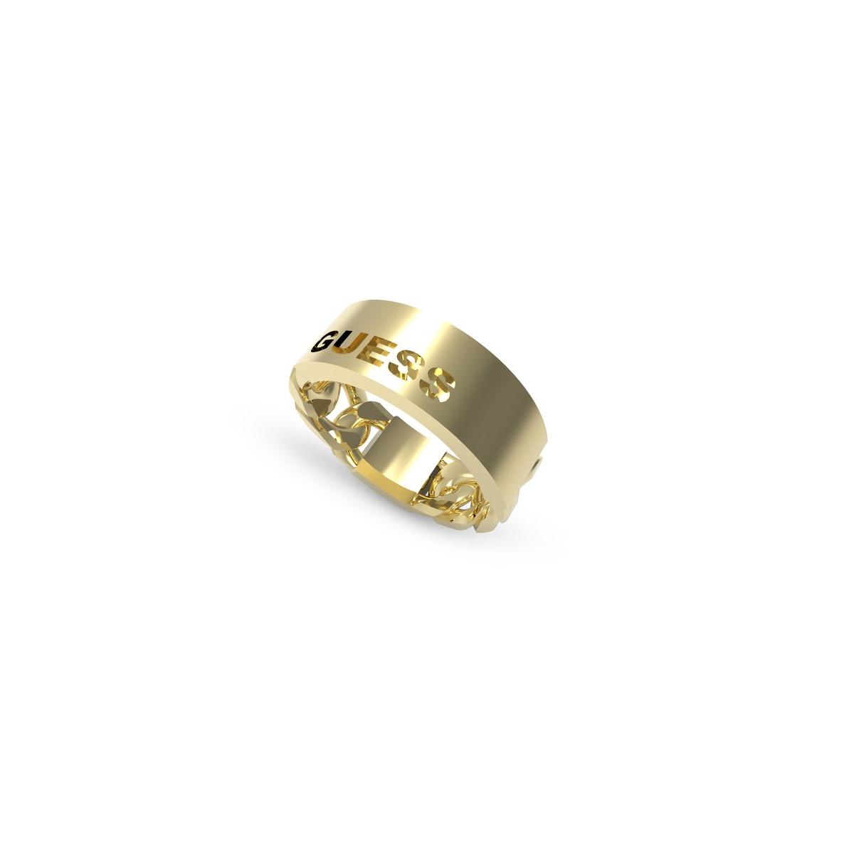 Guess Anillo Hombre, Mujer X Logo De Acero Dorado Talla Europea 62 Talla España  Juxr03006jwyg62