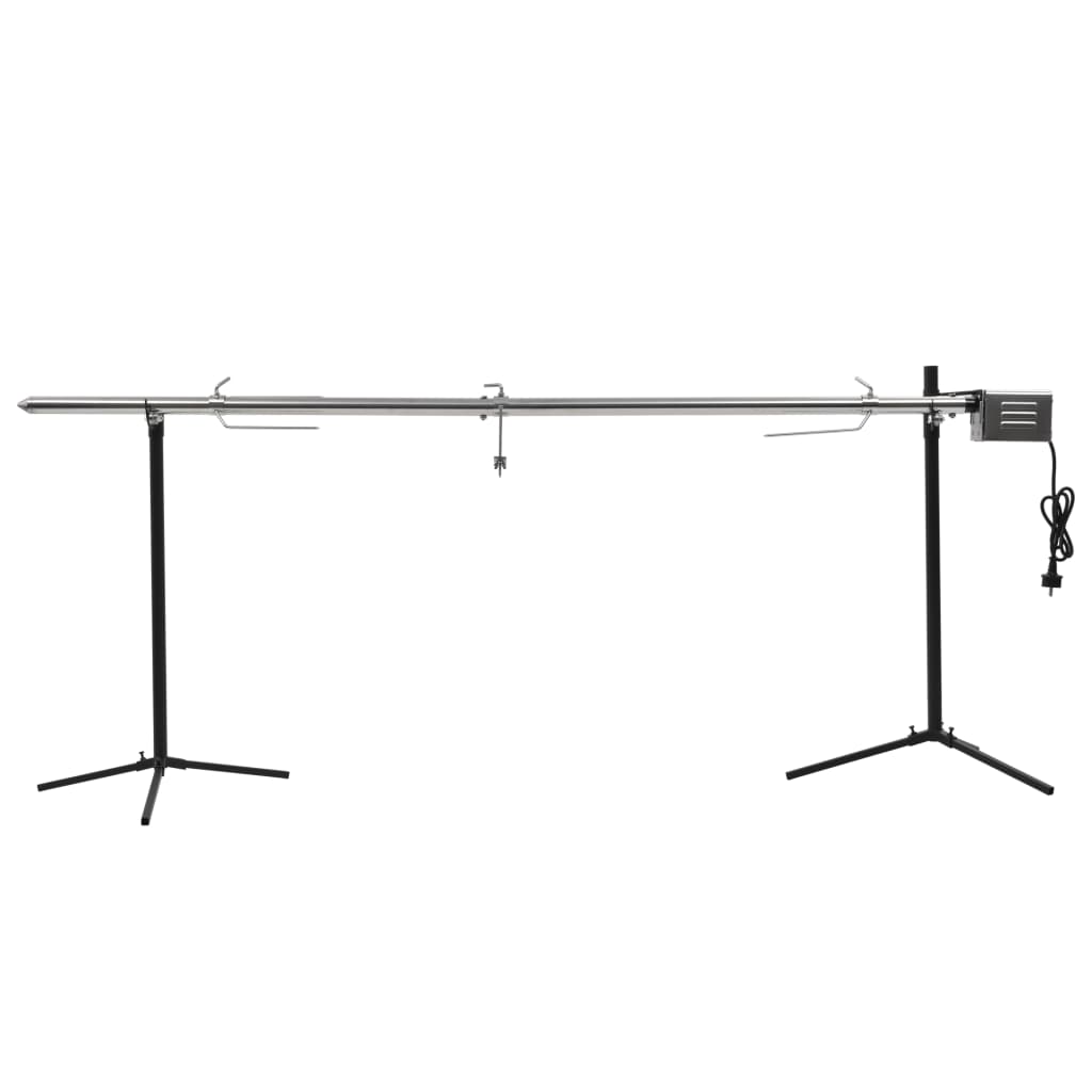 vidaXL Barbacoa automática con motor acero inoxidable Dimensiones 150 x 46.5 x 82.5 cm, 207 x 45 x 81 cm
