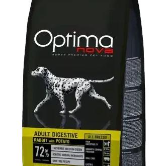 Optimanova Pienso Digestive para Perros Adultos de Conejo y Patata 12 KG
