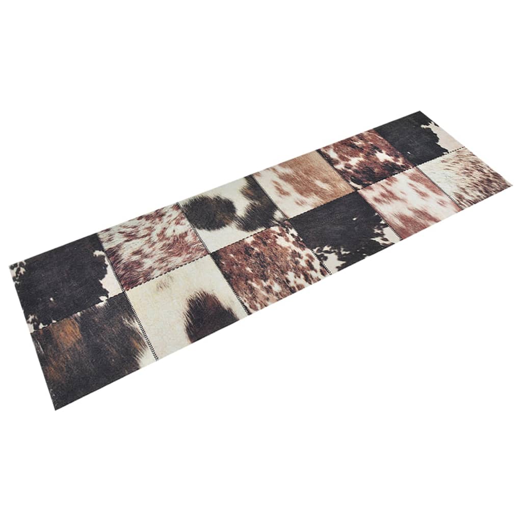 vidaXL Alfombra de Cocina Lavable Alfombrilla de Suelo Terciopelo Peper Cooking Color peper,  Negro y marrón,  coffee text y mas