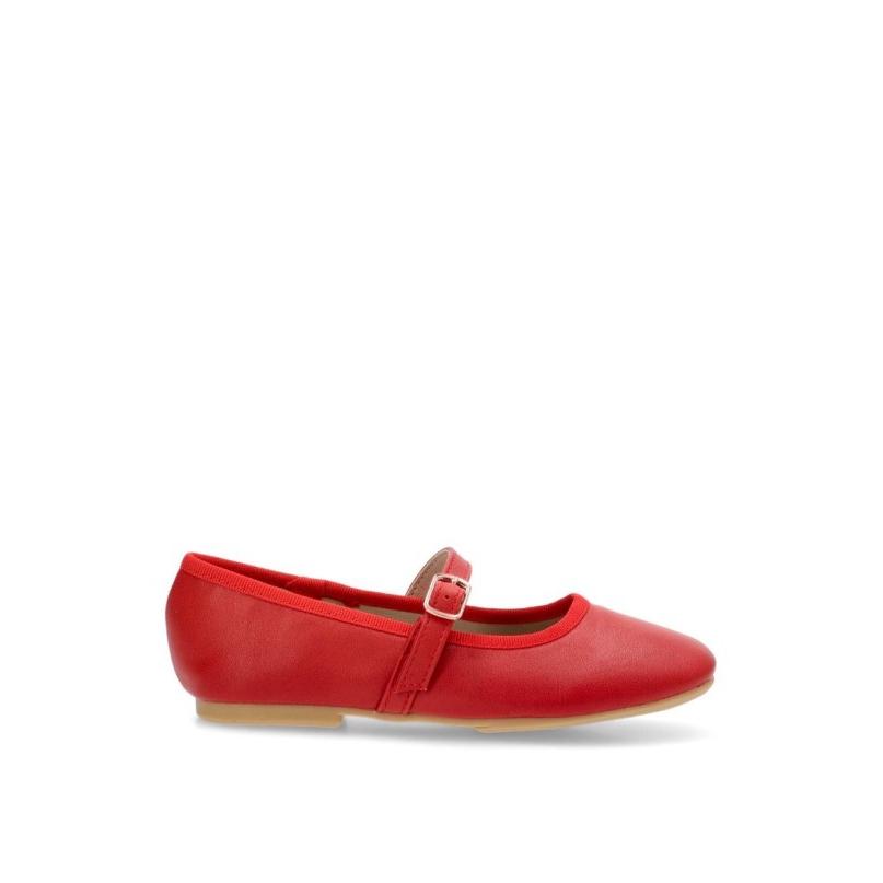 Bailarina Luna Kids - Niña - Suela Plana - Modelo Rbs1072 - Color Rojo
