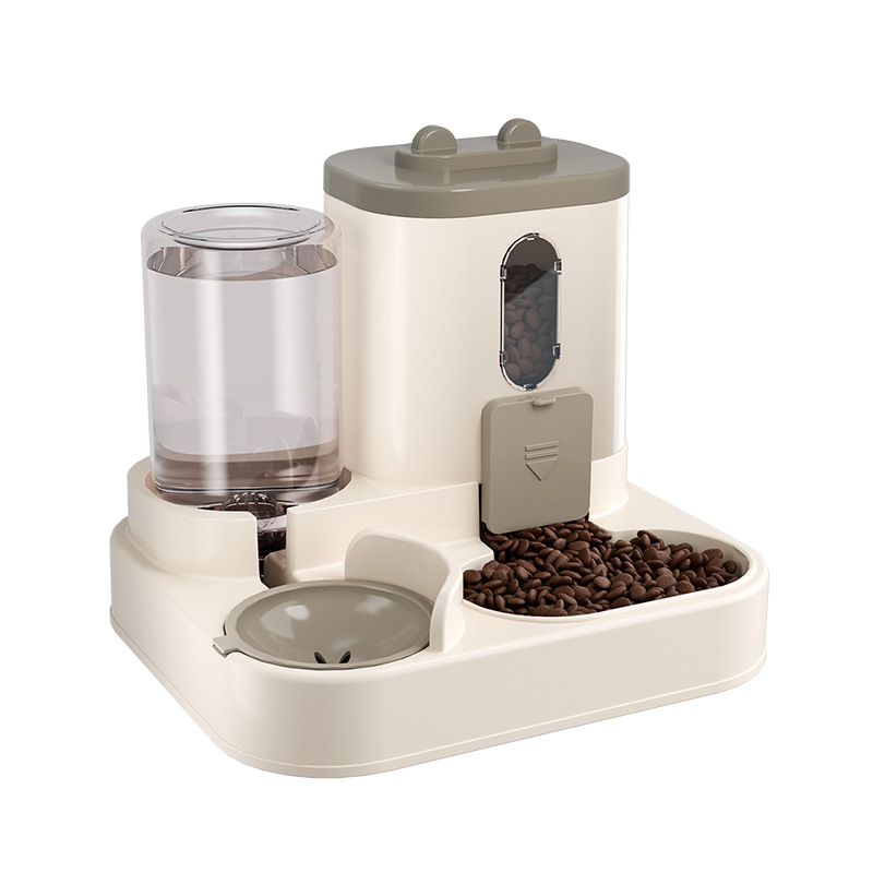 Comedero Automático para Gatos, 800 ml de agua potable + 1600 ml de pensión alimenticia, bebida Doble para Perros.