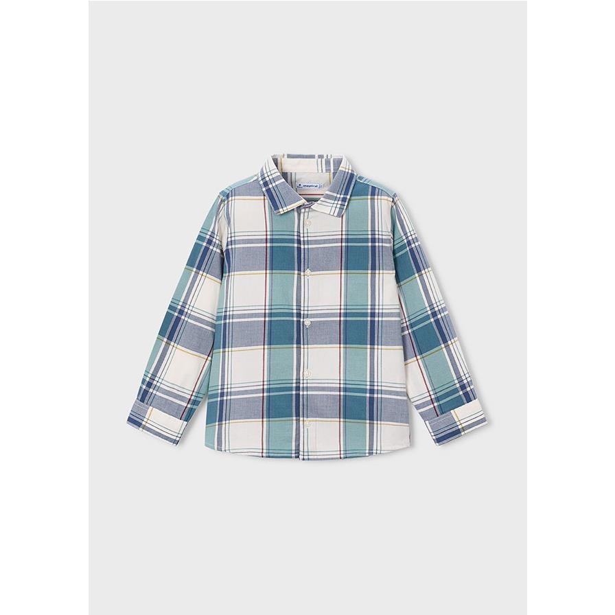 Mayoral - Camisa de manga larga para niño con diseño a cuadros estilo clásico ideal para uso diario
