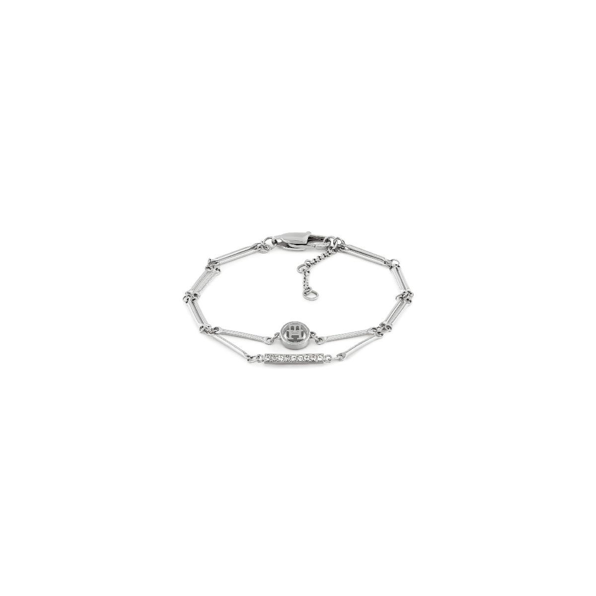 Pulsera Tommy Hilfiger Doble Acero Inox. Circonitas C úbicas Mujer 2780999
