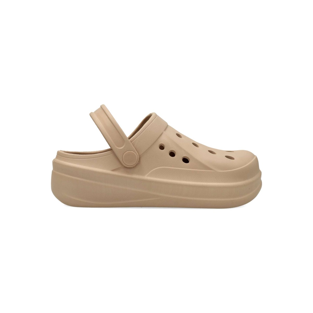 XTI - Sandalias zueco confort mujer con diseño troquelado, material ligero y flexible, suela antideslizante, certificado vegano