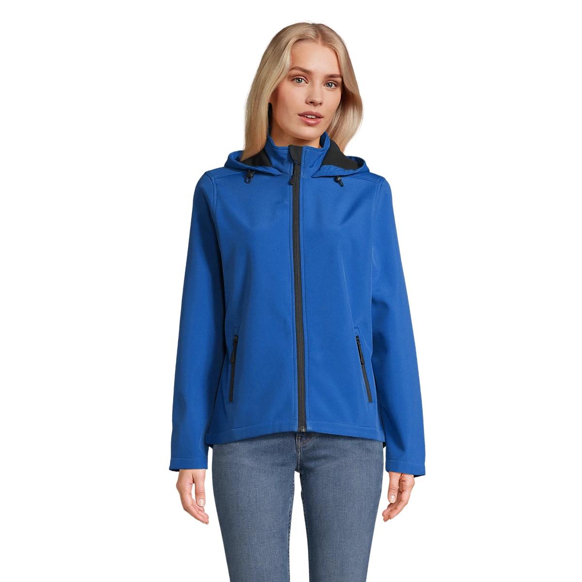 Chaqueta Softshell Mujer con Capucha - Ropa Deportiva para Mujer Sols, Ideal para Senderismo y Actividades al Aire Libre