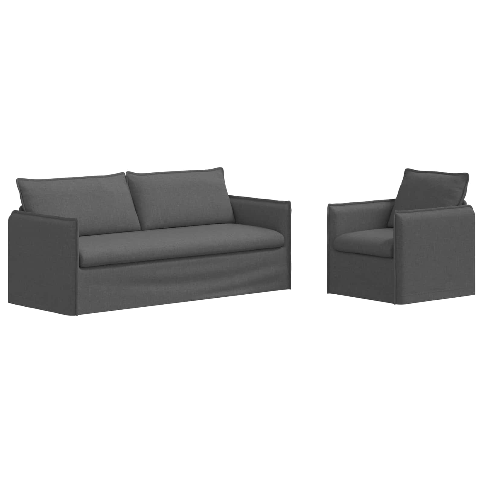 vidaXL Juego de Sofá 2 uds. Tela 196 x 82 x 85 cm Multicolor
