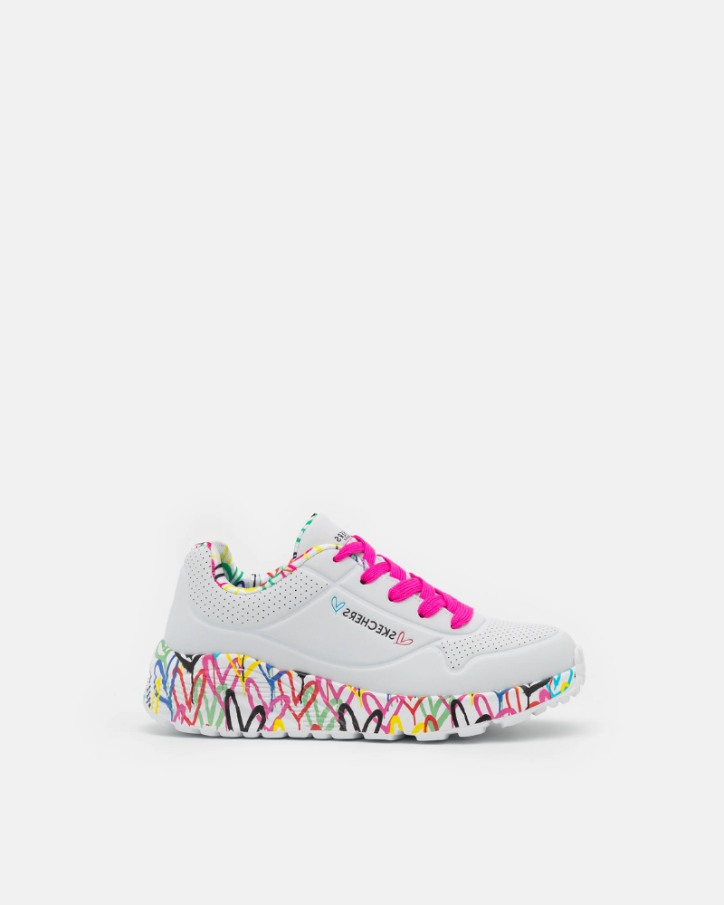 SKECHERS 314976L X GOLDCROWN UNO LITE LOVELY LUV Zapatillas Bajas Infantil Blanco