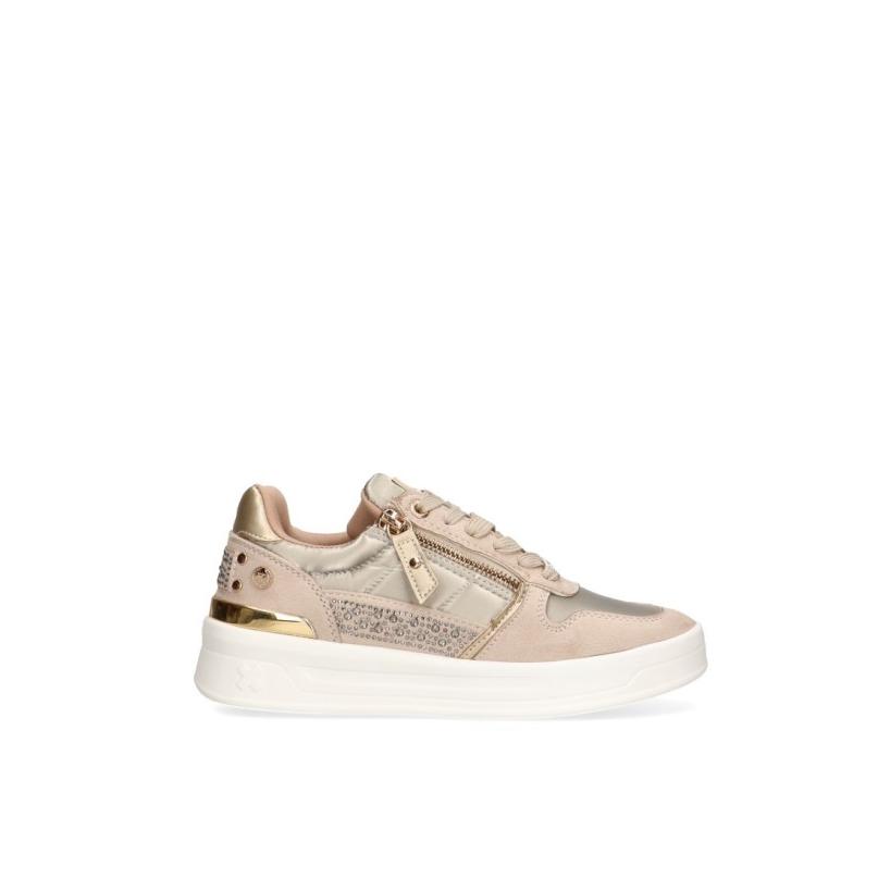 Zapatillas Casual Xti - Mujer - Suela Plana - Modelo 143060 - Color Beige