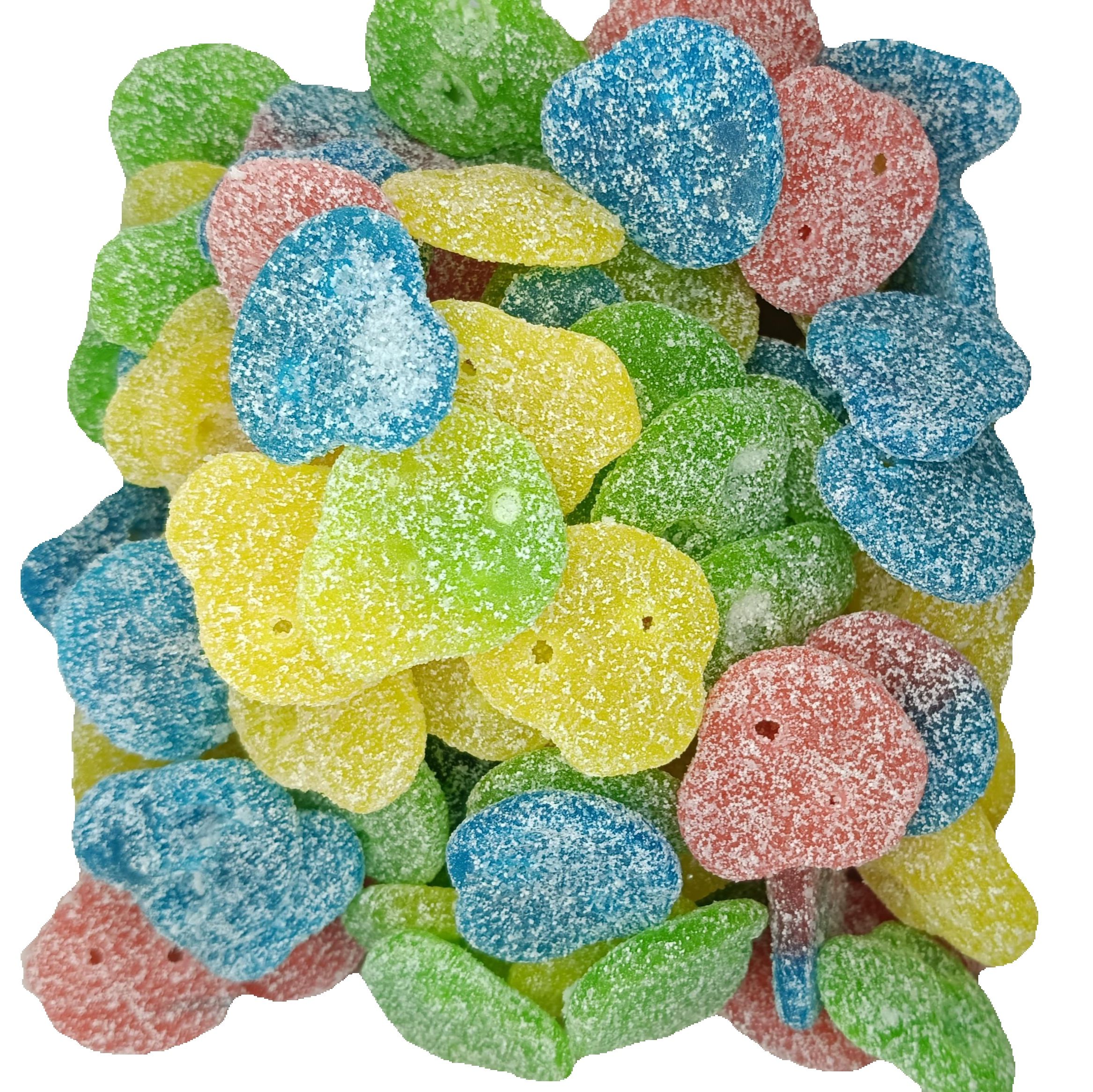 Fini - Calaveras gomosas súper ácidas de sabor frutal intenso, elaboradas con concentrados naturales de zanahoria, grosella negra y espirulina, sin gluten, paquete de 1 kg ideal para mesas dulces