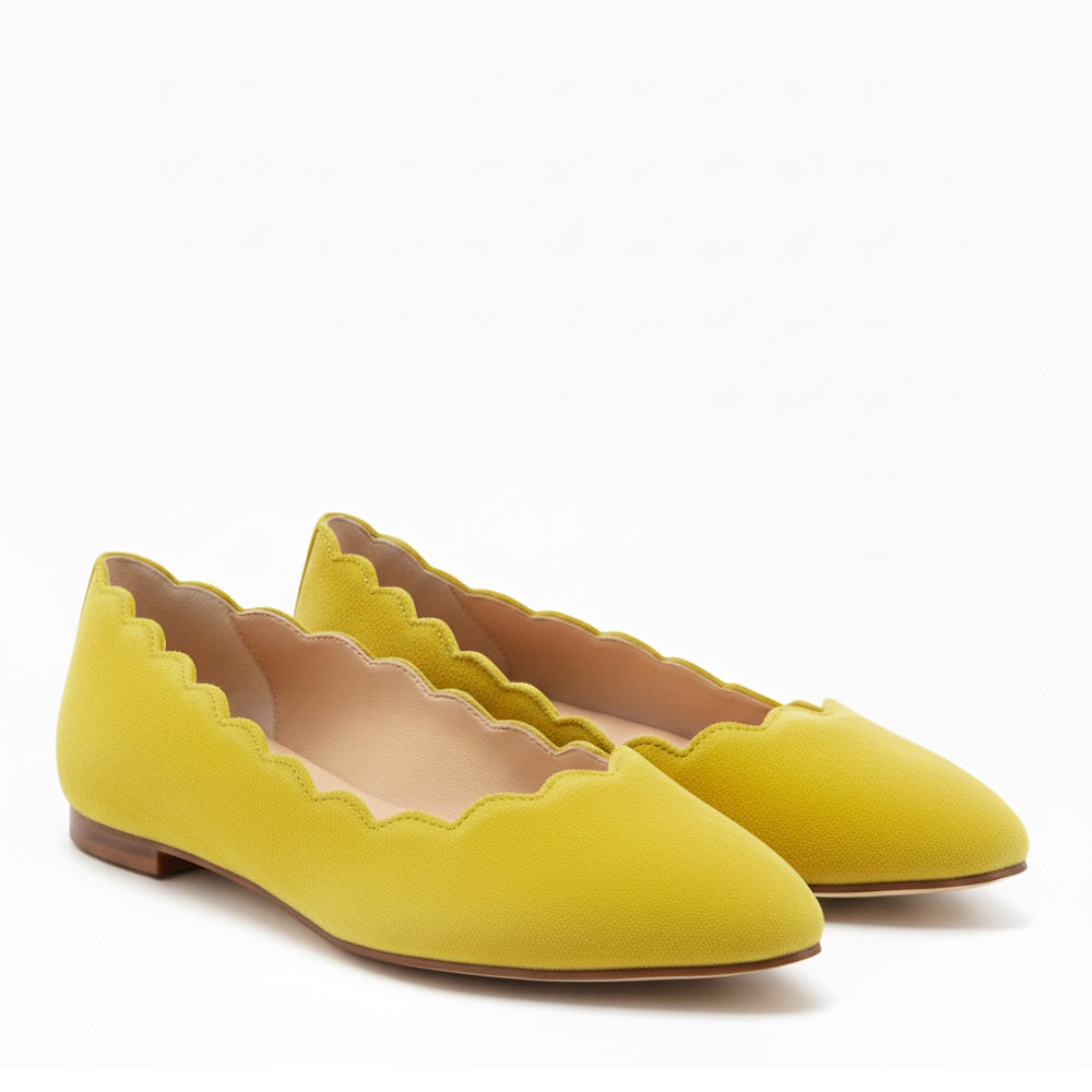 Bailarina Elodie CA-0091R Ante Verde para Mujer - Elegancia y Confort en Tacón Plano 5mm, Diseño Moderno y Calidad Española en Piel de Ante, Suela de Goma, Diferentes Tallas 35-42 - Calzado Estilo Dis