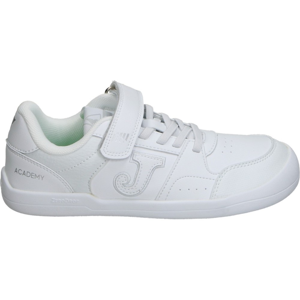 JOMA | Zapatillas Barefoot Joma Academy Infantiles – Deportiva Escolar Blanca – Zapatilla Colegial con Adhesivo y Cordones – Puntera Reforzada – Cómodas – Modelo BFACAW2602V